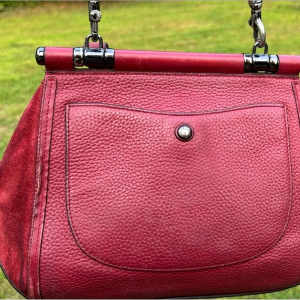 Coach Rare ( drifter) Burgandy top handle Carry All Leather  Handbag